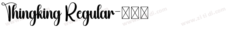 Thingking Regular字体转换